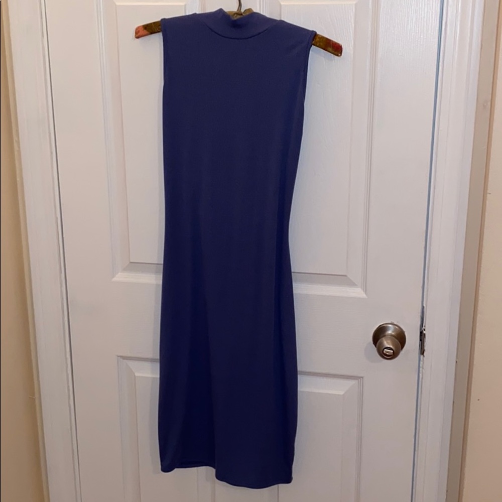 Blue skin tight dress